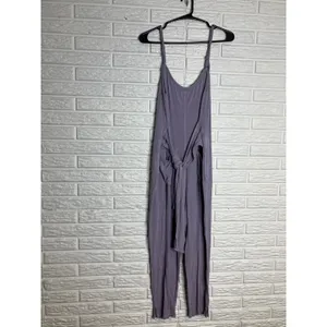 Saturday Sunday Jumpsuit Womens Small Purple Excellent Ribbed Knit Tie Waist thumbnail 7
