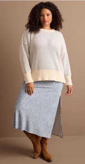 Arula Kassidy Floral Maxi Skirt NWT 0X Dusty Blue thumbnail 1