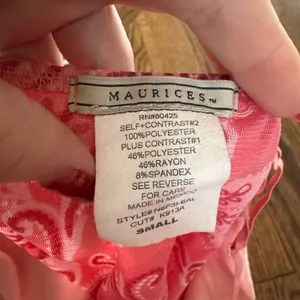 Y2K Vintage Maurice’s Cami Tank Top Asymmetrical Pink Rhinestone Small Paisley thumbnail 2