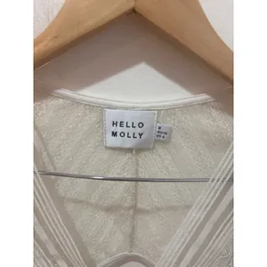 Hello Molly White Lace Long Sleeve Bodysuit Open Back‎ V-Neck Size 6 M AU10 thumbnail 2