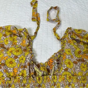 Floral Puff Sleeve Blouse Fall in Yellow and Brown Top thumbnail 10