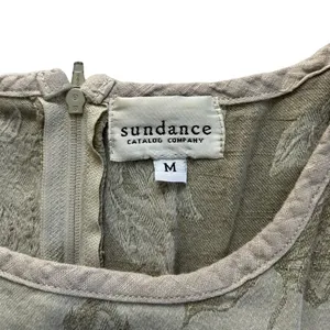 90s Sundance Catalog Vintage Floral Jacquard Maxi Dress M boho Cottage Romantic thumbnail 6