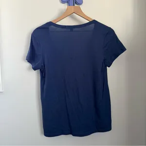 James Perse 1‎ Small Scoop Neck Short Sleeve Pocket Tee Royal Blue Relaxed thumbnail 3