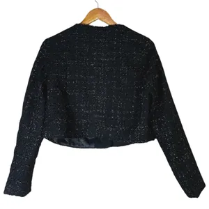 NWT Emery Rose Cropped Tweed Jacket Black‎ Old Money Sophisticated Preppy Size S thumbnail 4