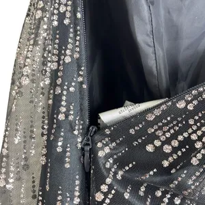 Hailey Logan‎ by Adrianna Papell Size 1/2 Mini Dress Gray Sparkle Strapless Prom thumbnail 7