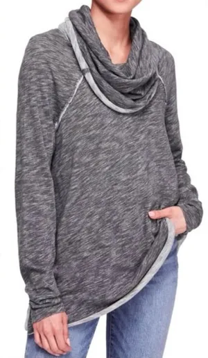 Free People Beach Womens S Top Two Body Corps Deux Gray Cowl‎ Neck Long Sleeve thumbnail 1