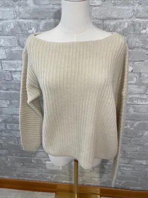 12th Tribe Blanc Cream Off the Shoulder Sweater thumbnail 1