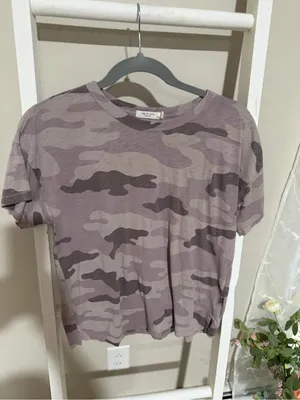 rag & bone Purple Camo Short Sleeve Tee thumbnail 2