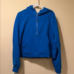 Women’s Lululemon Scuba Oversized Half Zip Hoodie Poolside Blue thumbnail 5