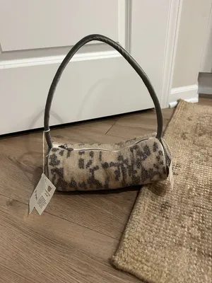 FREE PEOPLE Bailey Beaded Barrel Bag in Cream / Grey NWT thumbnail 4
