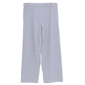 Marc Bouwer Unlimited Blue White Gingham Wide Leg Pants XL Textured Stretch SKU thumbnail 5