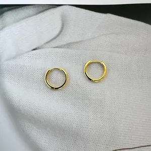 10mm Small Gold Hoop Earrings for Women thumbnail 2