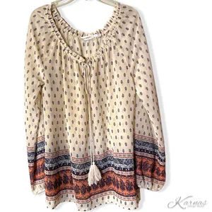 Blu Pepper Sheer Boho Tassel Top LG thumbnail 6