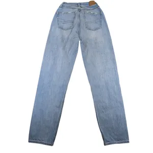 American Eagle Baggy Jean High Rise Distressed Light Wash Blue Denim Size 00 thumbnail 2
