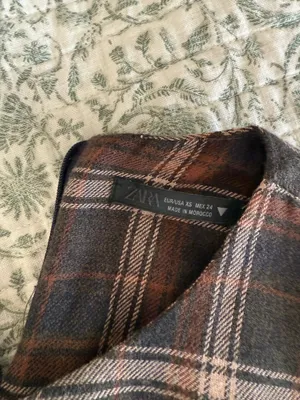 Zara plaid top thumbnail 3