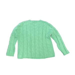 Eddie Bauer Cable Knit Green Pullover Sweater Size Medium 90s Vintage Casual thumbnail 2