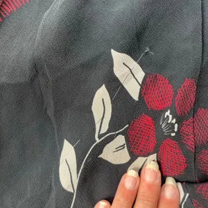 Vtg Y2K Maggy London 100% Silk Dress Sz 12 Asymmetric Maxi Goth Romantic Sheer thumbnail 10