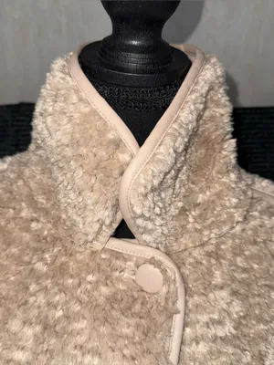 a.n.a. A New Approach NWT Faux Fur Shearling Midweight Coat Womens S Latte Beige thumbnail 4