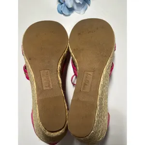 Sam Edelman Elsie Daphne Hot Pink Espadrille Wedge Sandals‎ Grommet Lace Up 5 thumbnail 7