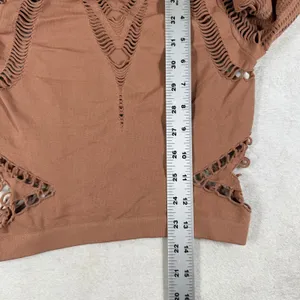 Out From Under Urban Outfitters Brown Shredded Seamless Crop Top ML 10208 thumbnail 4