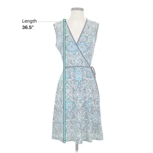 S Dress Max Studio Sleeveless Sundress Tank Cocktail Resort wear vacation blue thumbnail 2