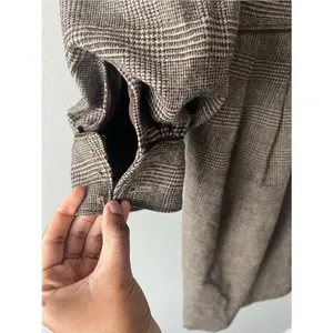 Badgley Mischka Women Size 4 Brown Houndstooth 100% Wool Shift Dress thumbnail 3