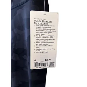 Lululemon wunder under High Rise Tight 25"Lux 12 NWT Camo Deep Coal Multi thumbnail 8