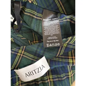NWT Aritzia Sunday Best Tabby Green & Blue Pleated Mini Skirt thumbnail 9