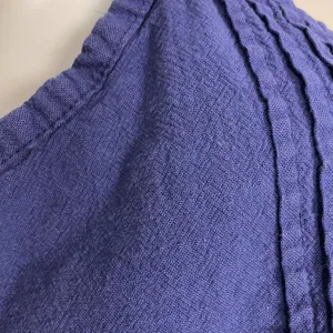 Manta Tank Top Pin Tuck‎ Button-Up Size Medium Women Indigo Blue Sleeveless Boho thumbnail 5