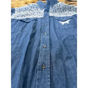 Black Canyon Denim Button Shirt‎ Embroidered Lace Size XL Western Women Vintage thumbnail 9