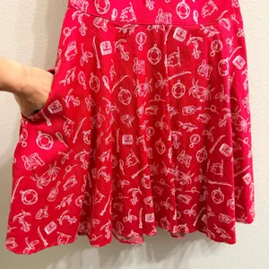 Hell‎ Bunny Red Nautical Print Halter Dress Womens Large Rockabilly Retro Pinup thumbnail 5
