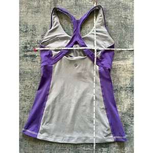 Lululemon Run: Fast Track Athletic Tank Top Cool Breeze / Power Purple Size 4 thumbnail 4