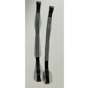 Black Diamond Bra Straps Hosiery Lingerie Fashion Accessory Matching Pair Set of 2 💎 thumbnail 3
