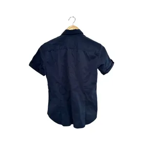 Polo Jeans Co Ralph Lauren Y2K Navy Fitted Short Sleeve Button Up Shirt Small thumbnail 2