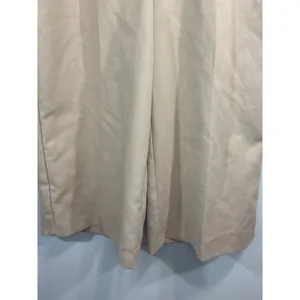 Zara‎ Womens Tan Beige High Waisted Wide Leg Cropped Culotte Trousers Petite S thumbnail 3
