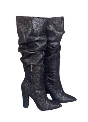 Cape Robbin Beautiful Sparkly Thigh High Block Heel Boots thumbnail 2