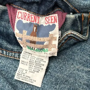 Vintage 80s/90s Current Seen Reversible Funnel Neck Denim Sweatshirt Jacket thumbnail 6