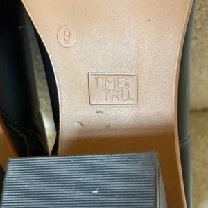 Time and Tru Ankle Boots Black Square Toe Block‎ Heel Women Size 9 thumbnail 7