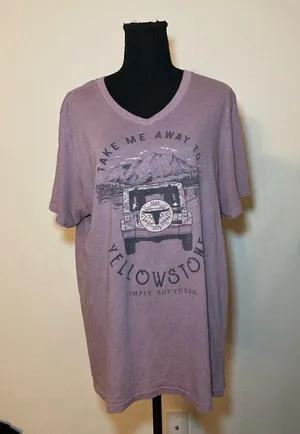 Simply southern-‎ Light purple graphic short sleeve T-shirt thumbnail 2