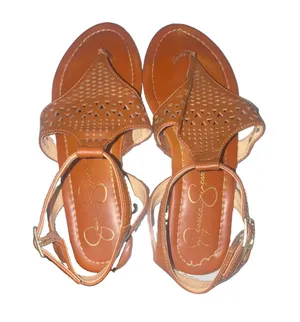 Jessica Simpson Brown Sandals Size 8 thumbnail 1