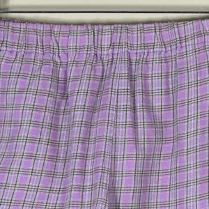 Brandy Melville Logan Shorts Womens OS Purple Plaid 100% Cotton Soft Grunge Y2K thumbnail 4