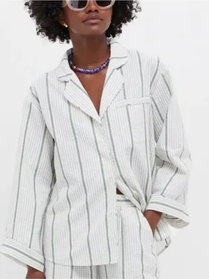 Tuckernuck Mondego Stripe Seersucker Reya Top M NWOT thumbnail 1