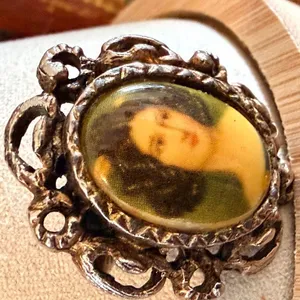 Vintage Portrait Brooch Victorian Lady Cameo thumbnail 4