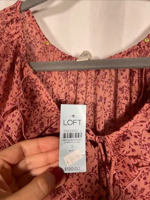 Loft Womens Pink Floral Ruffle Sheer Maxi Dress New With Tags Small Petite thumbnail 3