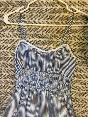Seersucker maxi dress thumbnail 2