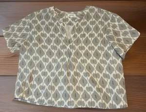 Talbots Haven Well Within 100% Organic Cotton Gauzy Lightwght Lounge Top Size M thumbnail 1
