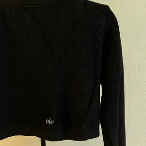 Alo Black Ribbed Top thumbnail 6