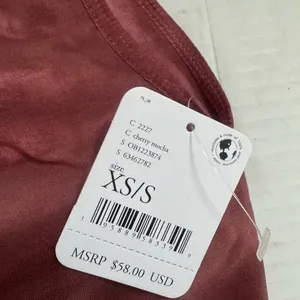 NWT Free People‎ FP Movement Good Karma Square Neck Bra/Tank Cherry Mocha XS/S thumbnail 5