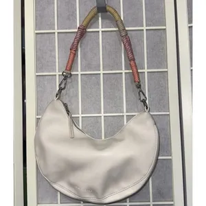 Anthropologie Urban Originals Boho White Luna Crossbody Slouchy Crescent Bag thumbnail 2