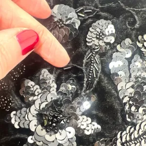 Todd Anthony Black Beaded Sequin Evening Bag‎ Vintage Flapper Purse thumbnail 9